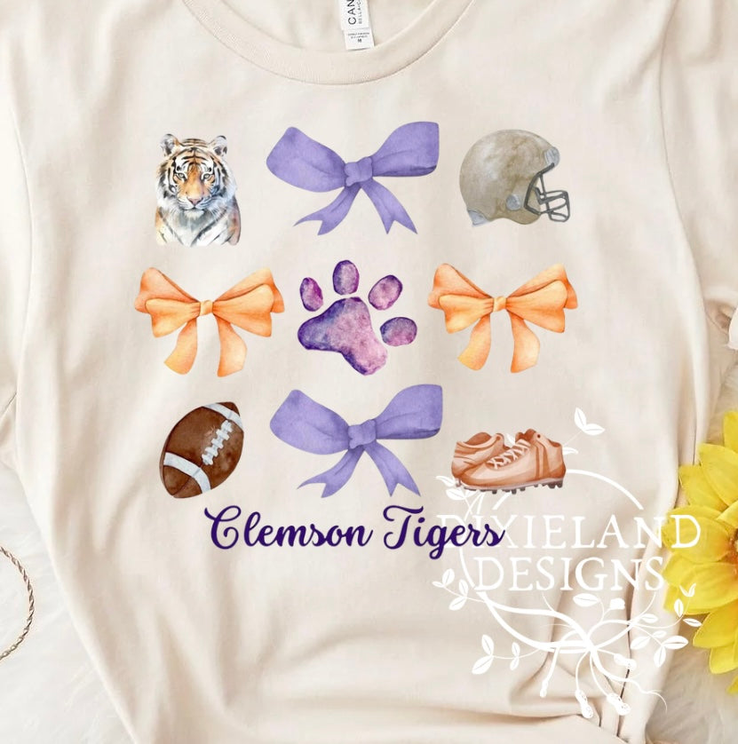 Clemson Tigers Bow Collage