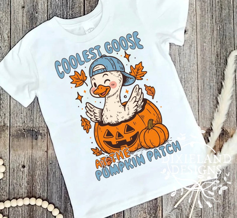 Coolest Goose at the Pumpkin Patch