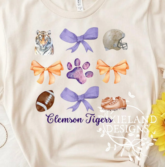 Clemson Tigers Bow Collage