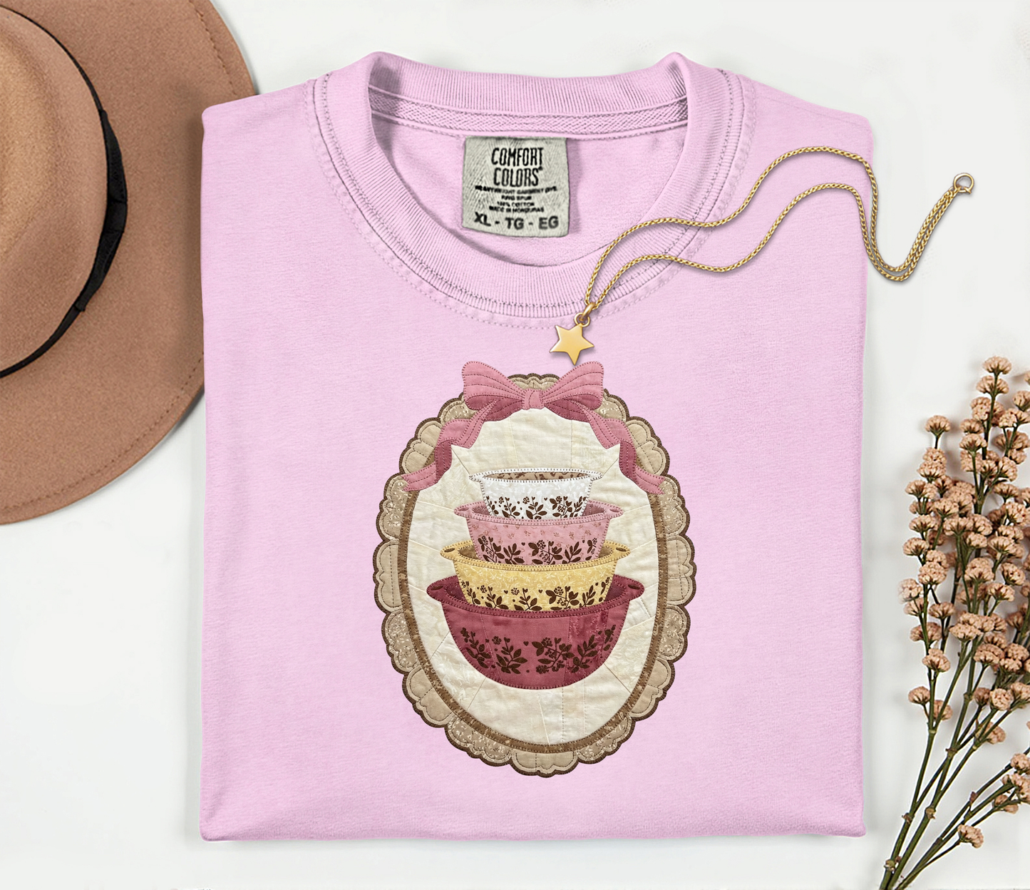 Patchwork Pink Pyrex T-shirt