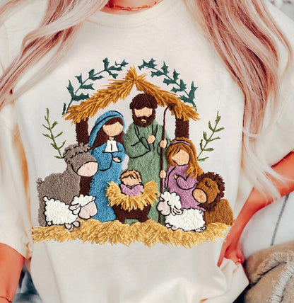 Faux Yarn Nativity