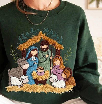 Faux Yarn Nativity