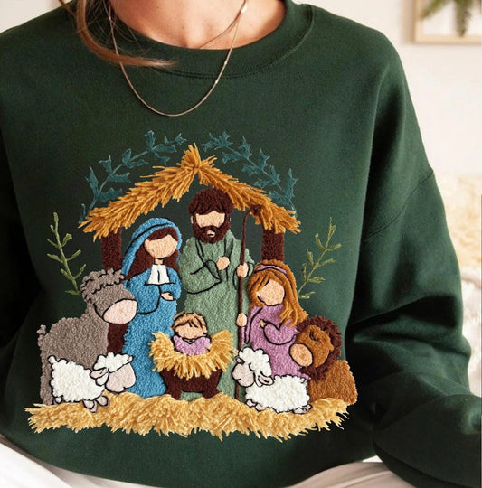 Faux Yarn Nativity