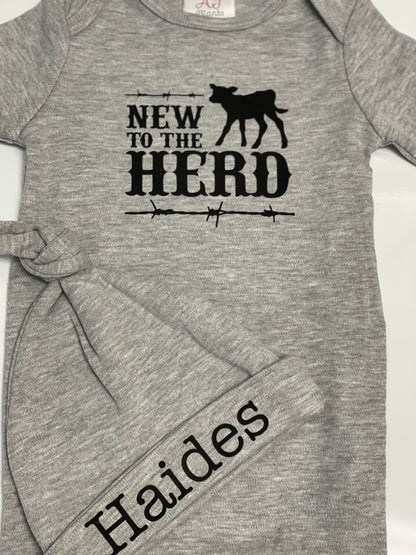 New to the Herd baby gown