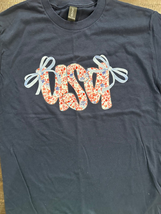 Floral USA T-shirt