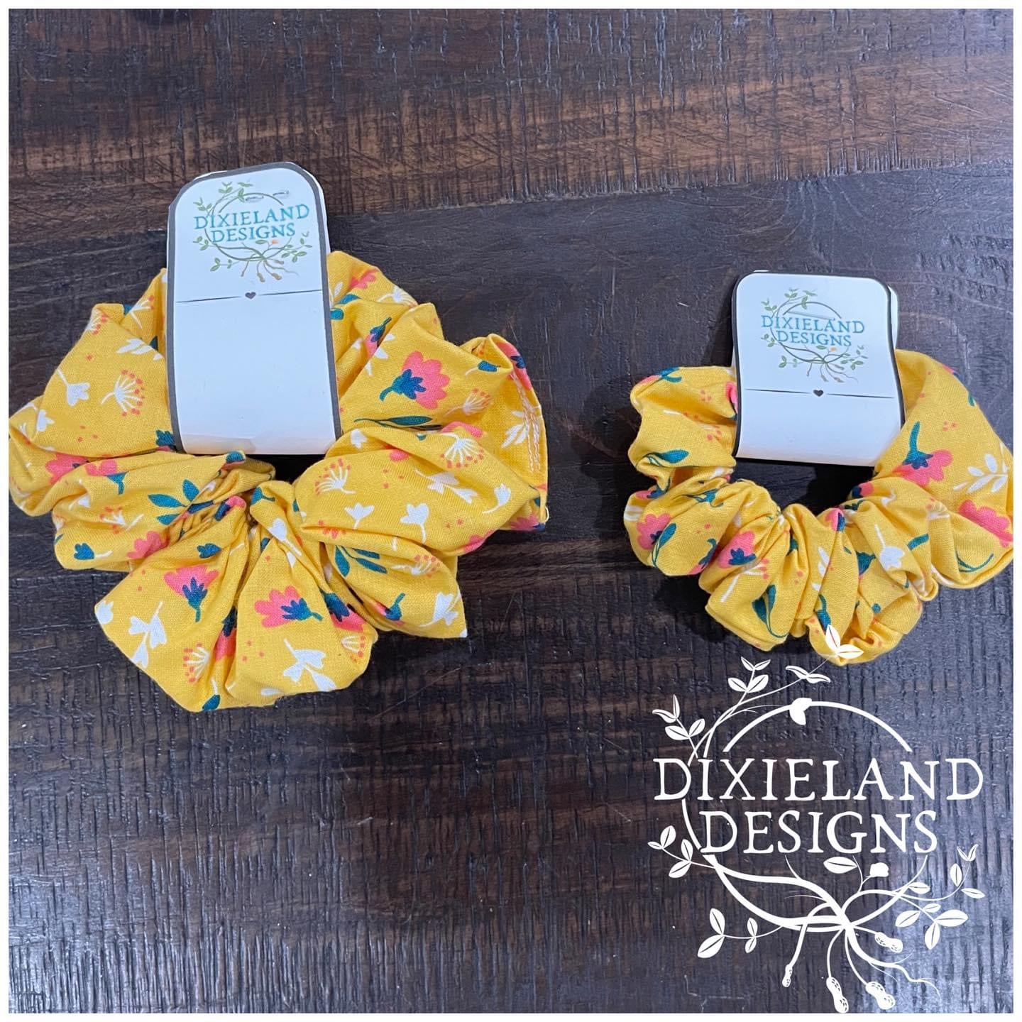 Spring Ditsy scrunchies