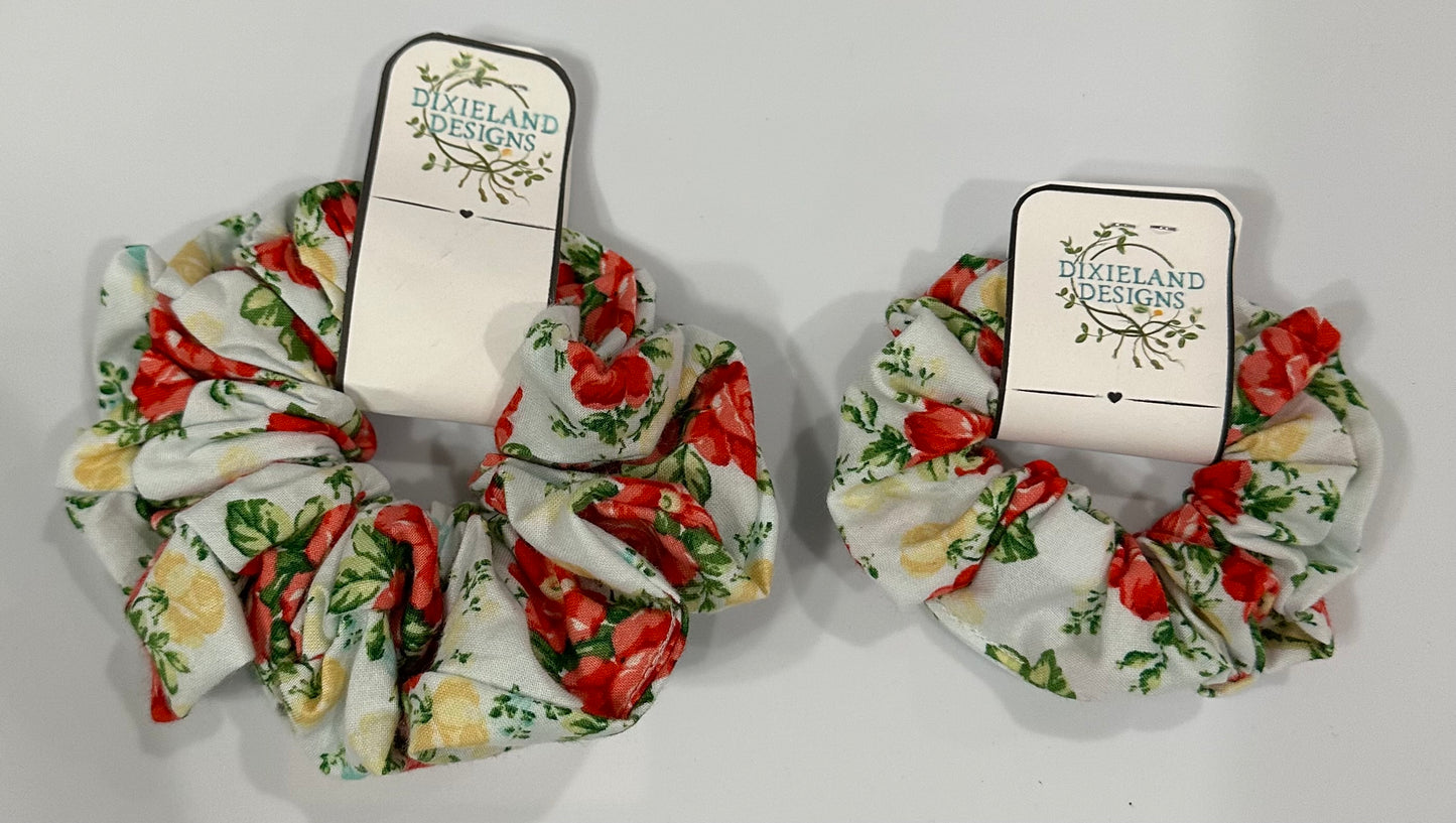 Vintage Rose scrunchies