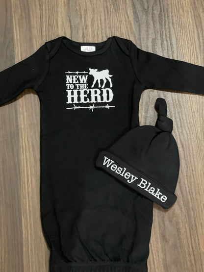 New to the Herd baby gown