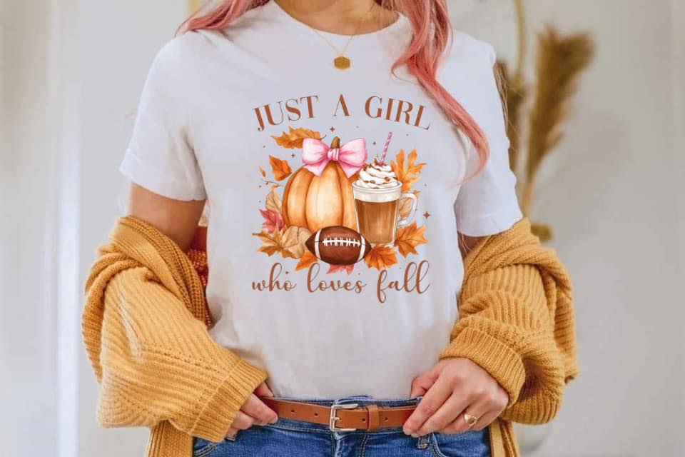 Just a Girl Who Loves Fall T-shirt